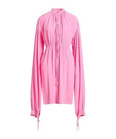 Burberry Minimalist Shirt Dress In Pink