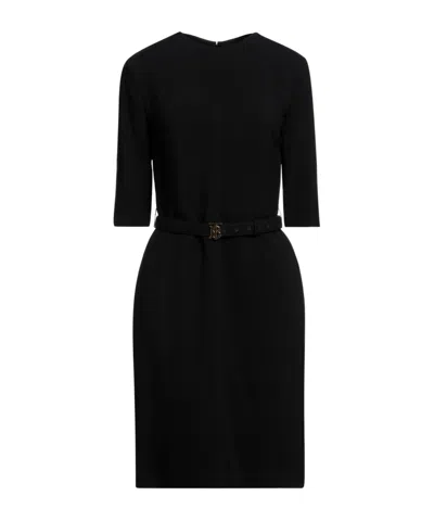 Burberry Minimalist Solid Color Flare Skirt In Black