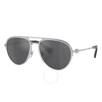 Burberry Mirror Silver Pilot Unisex Sunglasses Be3155 10056g