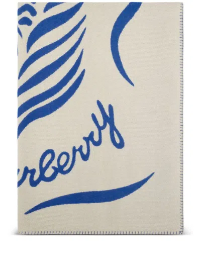 Burberry Mirrored Horse Blanket (200cm X 140cm) In Neutrals