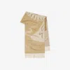 Burberry Mirrored Horse-jacquard Scarf In Sand
