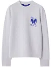 Burberry Mirrored Horse Wool Blend Sweater In Grey