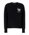 Burberry Wool-blend Mirrored Horse Sweater In Black