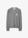 Burberry Mirrored Horse Wool Blend Sweater In Grey