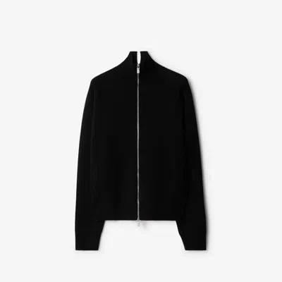 Burberry Black Mirrored Horse Wool Blend Track Jacket