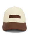 Burberry Mixed Material Cap In Multi