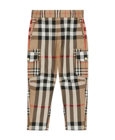 Burberry Mixed Vintage Check Cargo Trousers In Multicolor