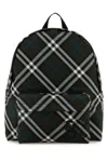 Burberry Checkered Fabric Embroidered Backpack