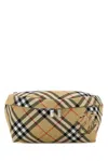 Burberry Check Pattern Messenger Bag With Adjustable Strap