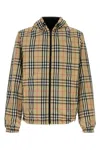 Burberry Reversible Hooded Jacket Check Pattern In Brown