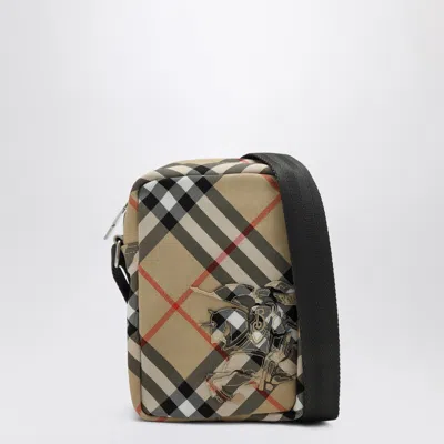Burberry Vintage Check Messenger Bag In Cream