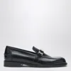 Burberry Mocassino Tower Black In Leather In Black