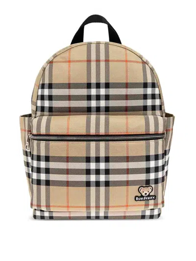 Burberry Kids' Check Backpack In Multi