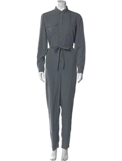 Pre-owned Burberry Mock Neck Jumpsuit In Grey