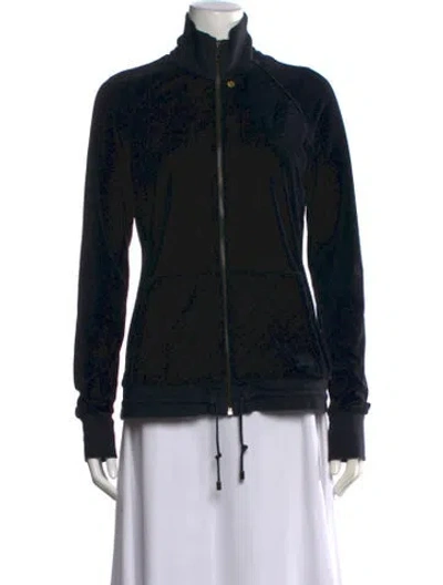 Pre-owned Burberry Mock Neck Long Sleeve Sweatshirt In Black