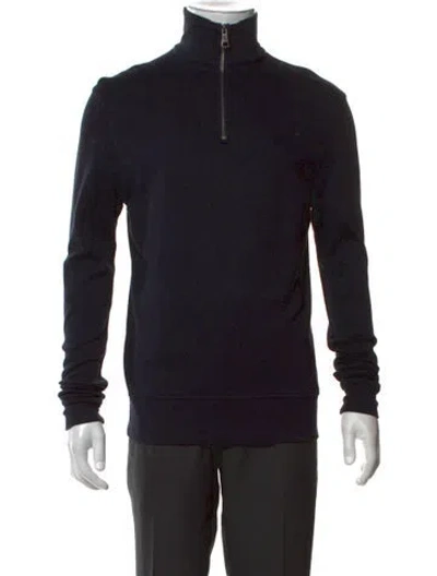 Pre-owned Burberry Mock Neck Long Sleeve Sweatshirt In Black