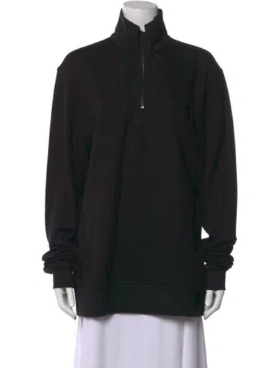 Pre-owned Burberry Mock Neck Long Sleeve Sweatshirt In Black/brown