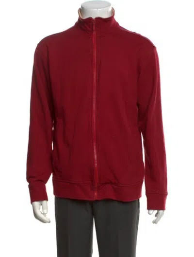 Pre-owned Burberry Mock Neck Long Sleeve Sweatshirt In Red