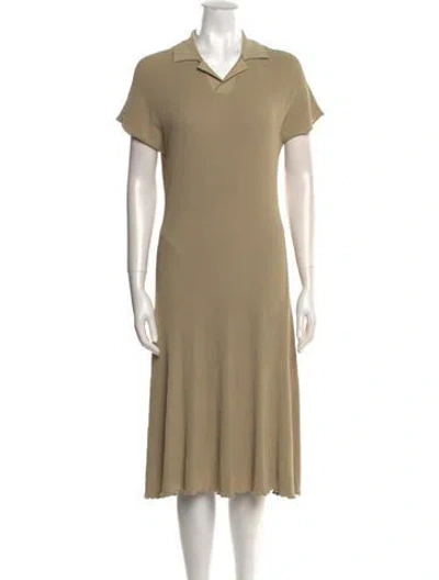 Pre-owned Burberry Mock Neck Midi Length Dress In Neutral