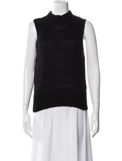 Pre-owned Burberry Mock Neck Sweater In Black