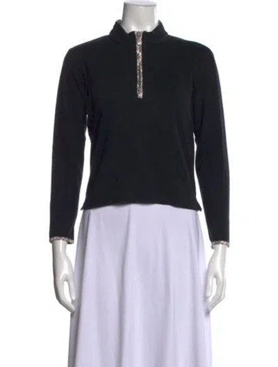 Pre-owned Burberry Mock Neck Sweater In Black