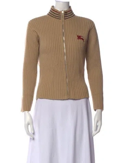 Pre-owned Burberry Mock Neck Sweater In Brown