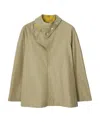 Burberry Puttee Collar Cotton Jacket In Nude