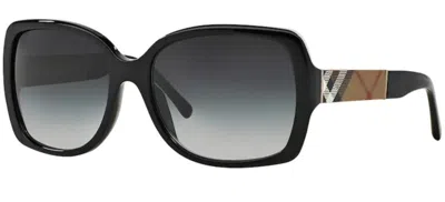 Burberry Women's Polarized Sunglasses, Be4160p In Black,grey Gradient Polarized