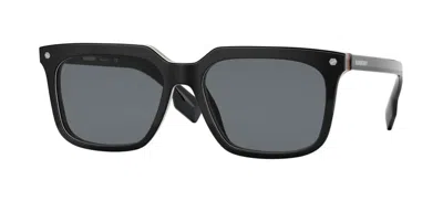 Burberry Be4337 Rectangle-frame Acetate Sunglasses In Black