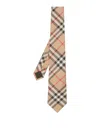 Burberry Modern Cut Vintage Check Silk Tie In Beige