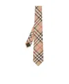 Burberry Modern Cut Vintage Check Silk Tie In Nude