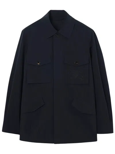 Burberry Modern Minimalist Jacket With Hidden Buttons In Black