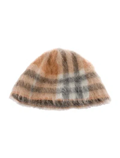 Pre-owned Burberry Mohair Beanie W/tags In Neutral