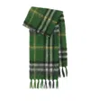 Burberry Mohair-blend Check Scarf In Green