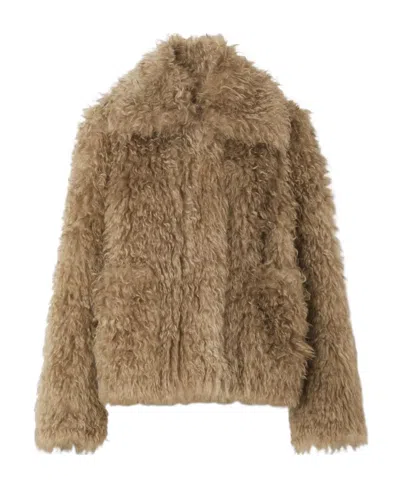 BURBERRY BURBERRY CONCEALED FASTENED TEXTURED JACKET