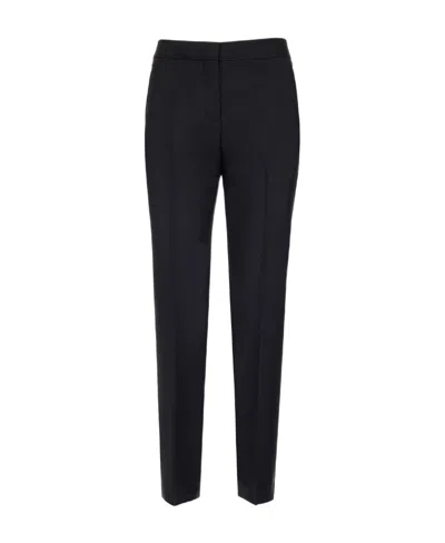Burberry Mohair Wool Tailored Trousers In Black