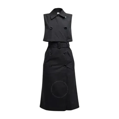 BURBERRY BURBERRY MONA BUTTON-FRONT TRENCH DRESS