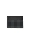 Burberry Money-clip Leather Cardholder In Black