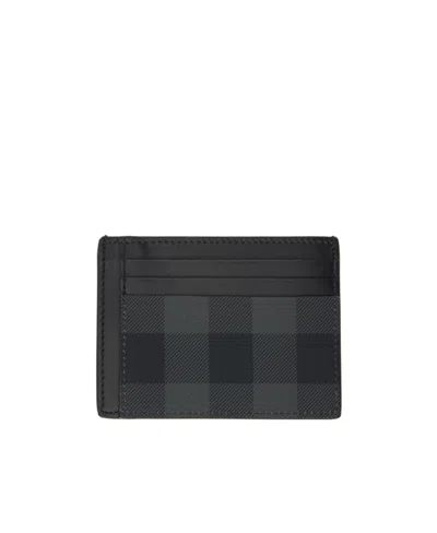 Burberry Money-clip Leather Cardholder In Black