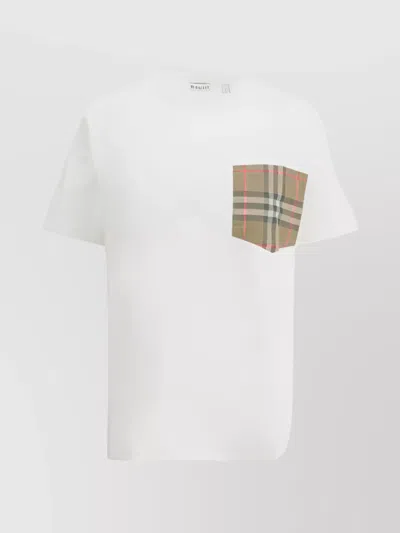 Burberry Contrast-pocket Short-sleeve Cotton T-shirt In White