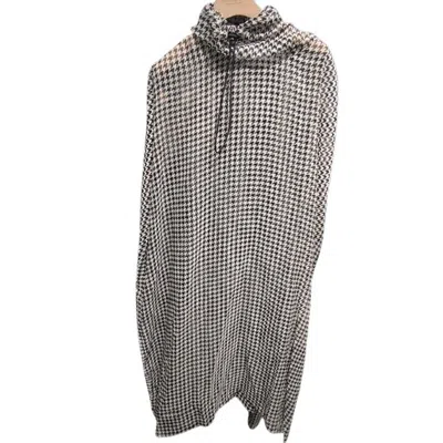 Burberry Monochrome Houndstooth Hooded Dress
