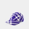 Burberry Monogram Cap -  - Wool - Blue In Blue