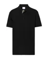 Burberry Eddie Short-sleeved Polo Shirt In Black