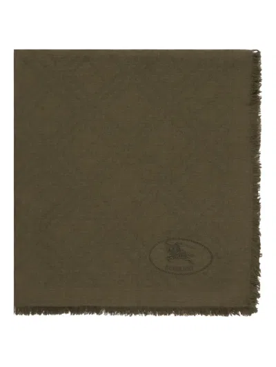 Burberry Monogram Frayed Scarf
