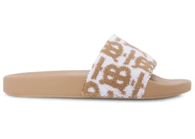 Pre-owned Burberry Monogram Furley Slide (women's) Sneakers In Beige