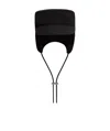 Burberry Monogram Gabardine Cap In Black