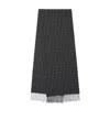 Burberry Monogram Jacquard Scarf In Black