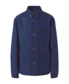 Burberry Monogram Wool Jacquard Overshirt In Black