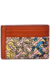 Burberry Monogram Leather Card Case In Red