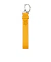 Burberry Monogram Leather Keychain In Yellow